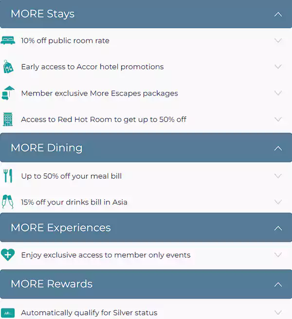 雅高A+会员权益