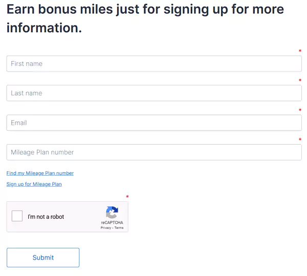 在登记页面简单的填写姓名、邮箱以及阿拉斯加会员号 在登记页面简单的填写姓名、邮箱以及阿拉斯加会员号