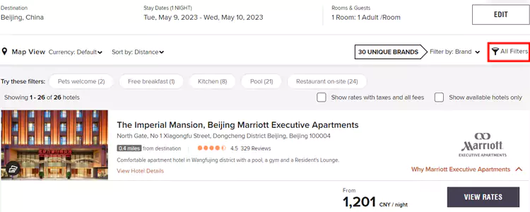 万豪查找积分房步骤2 万豪查找积分房步骤2