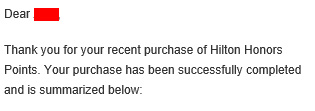 希尔顿买分-确认邮件 希尔顿买分-确认邮件