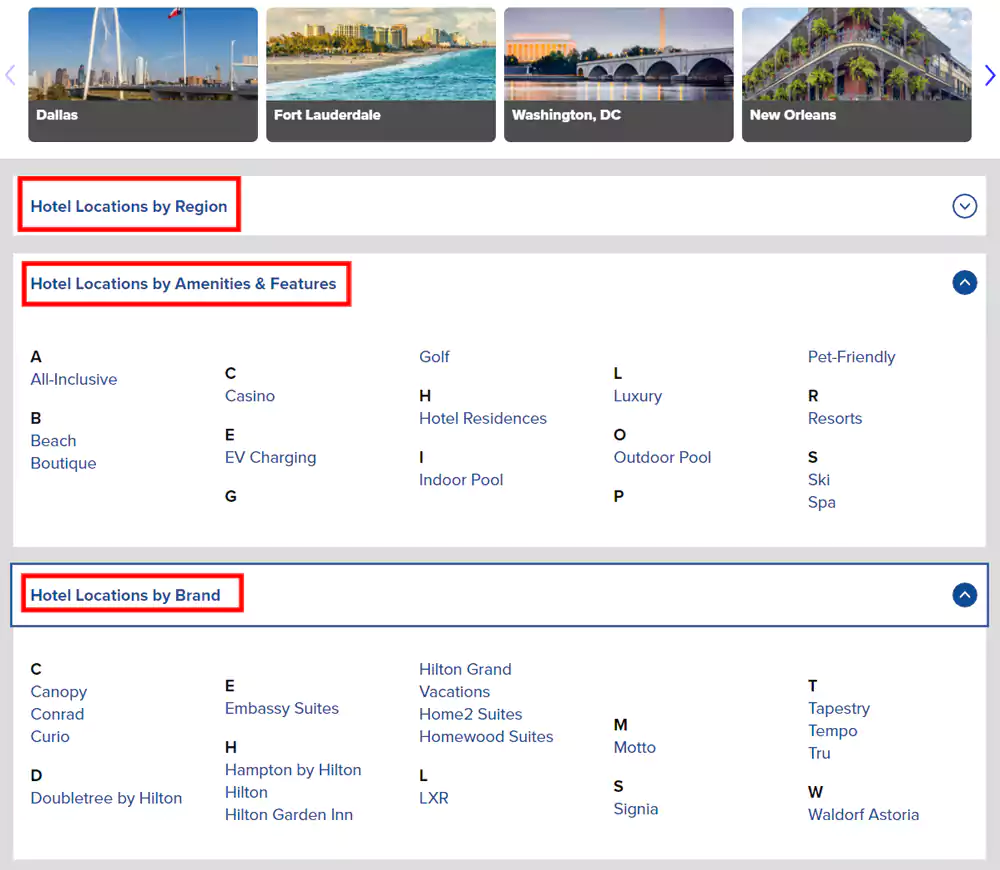 希尔顿酒店查询工具查询界面 希尔顿攻略,酒店查询工具查询界面
