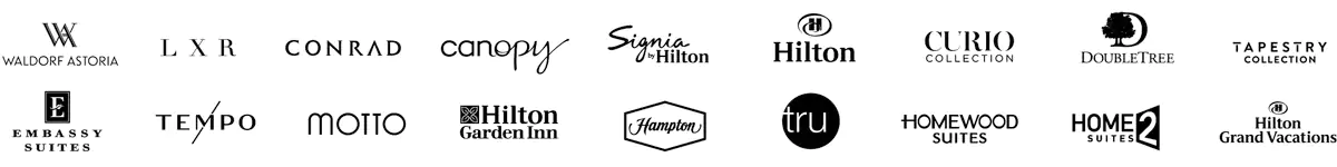 希尔顿酒店集团旗下品牌