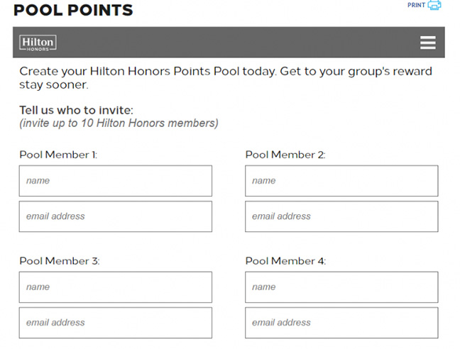 希尔顿成立积分池