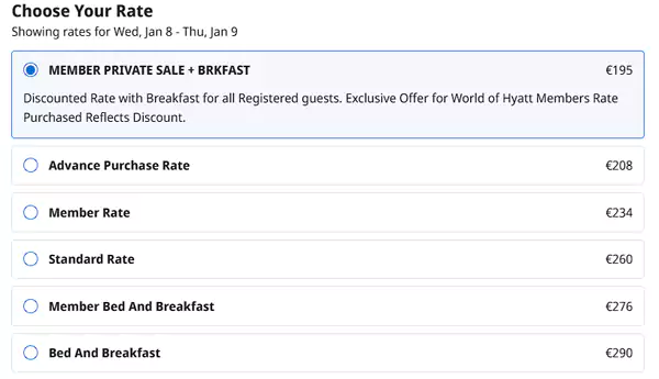 “Member Private Sale”的价格即为活动房价，中文页面显示的是“会员私享特惠”房价。