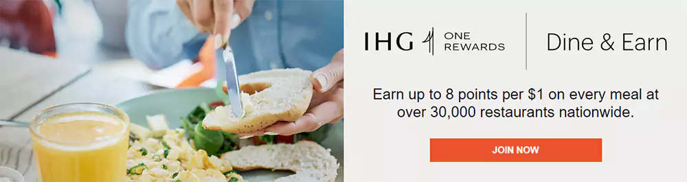 IHG攻略:通过IHG Dine & Earn在餐厅就餐获得额外积分 IHG攻略:通过IHG Dine & Earn在餐厅就餐获得额外积分