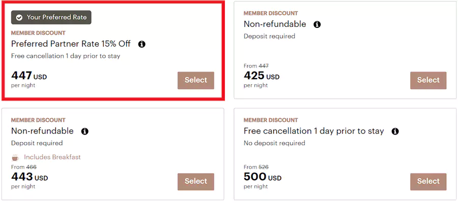 IHG x Mastercard 中东、非洲85折,房价示例2 IHG x Mastercard 中东、非洲85折,房价示例2