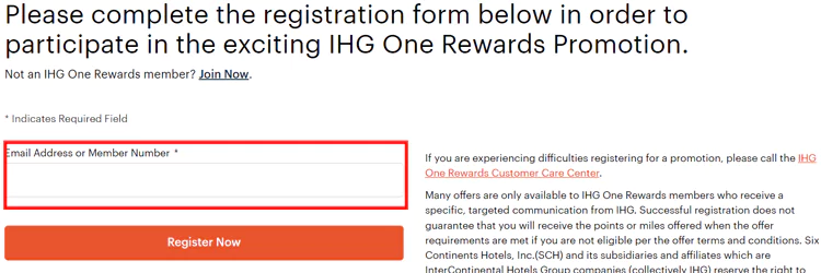 注册 IHG 定向活动