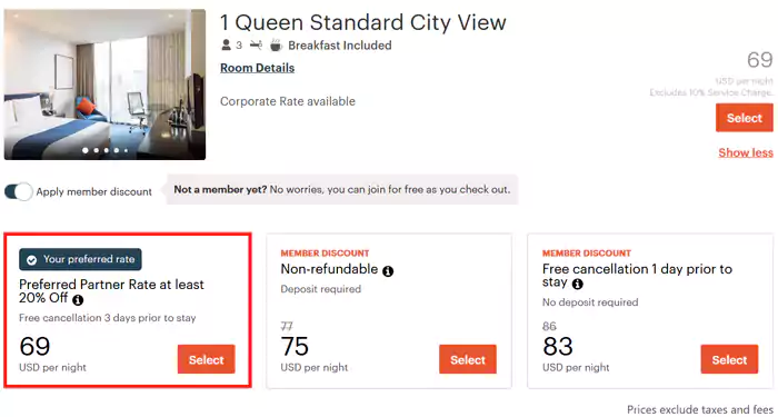 曼谷智选假日协议价价格