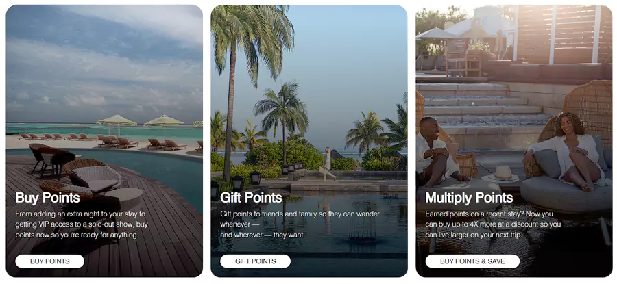 万豪积分购买页面，在 Buy Points，Gift Points之外，又增加了一个 Multiply Points 的项目