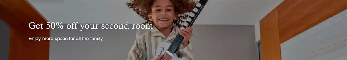 万豪活动，带小朋友入住，第二间房半价