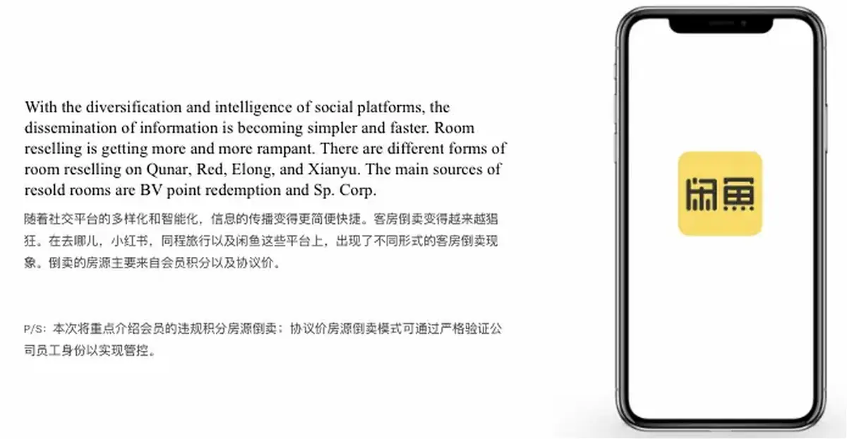 万豪列出了4个发生倒卖积分房的主要网站:去哪儿、小红书、艺龙和咸鱼。 万豪列出了4个发生倒卖积分房的主要网站:去哪儿、小红书、艺龙和咸鱼。