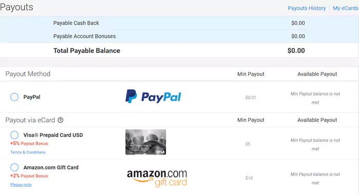 返利网站BeFrugal提现方式设置