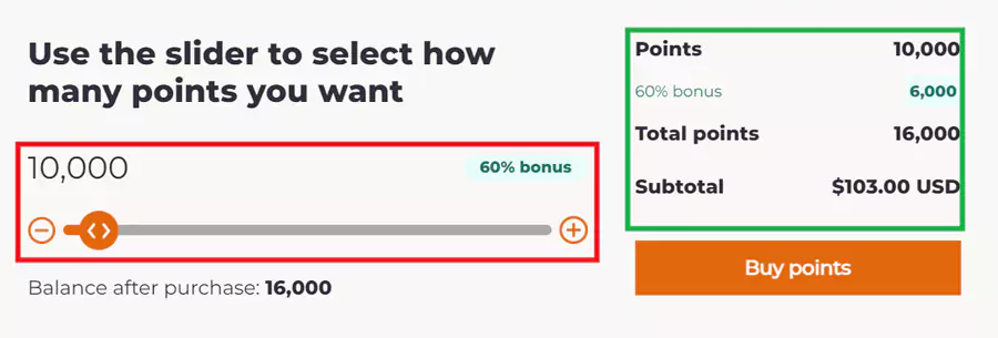 Choice 积分购买教学，选择购买积分的数量