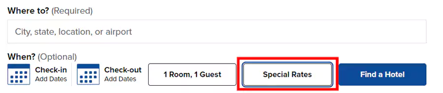 选择使用希尔顿的协议价代码预订 选择使用希尔顿协议代码预订希尔顿协议价
