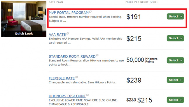 希尔顿美洲协议代码MVP价格示例1 希尔顿美洲协议代码MVP价格示例1