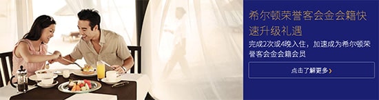 Visa给高端卡持卡人赠送希尔顿金卡