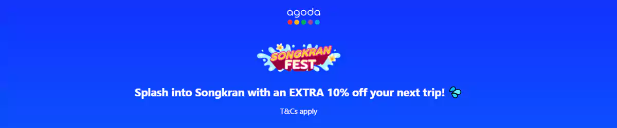 Agoda 活动：2025年宋干节，泰国酒店额外9折优惠