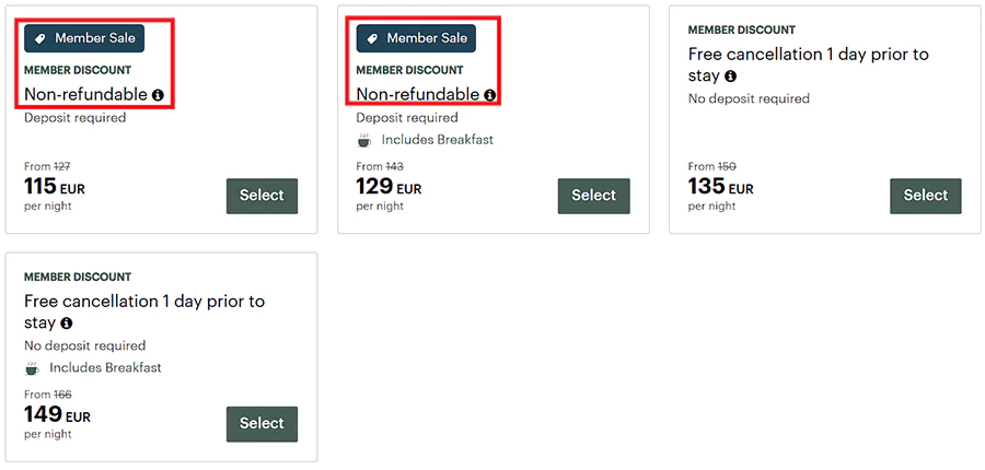 预订欧洲酒店可享最少85折优惠,房价示例 预订欧洲酒店可享最少85折优惠,房价示例
