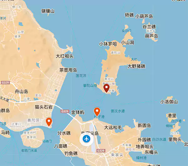 普陀山码头区位