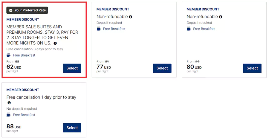 曼谷中央码头智选假日套房酒店所有房型都有折扣