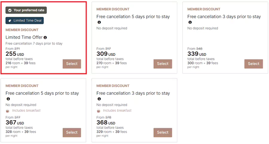 美洲奢华及生活方式酒店低至7折优惠,带有“Limited Time Deal”标签的即为活动房价 美洲奢华及生活方式酒店低至7折优惠,带有“Limited Time Deal”标签的即为活动房价