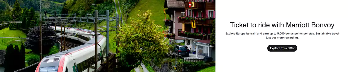 万豪活动:在欧洲乘坐火车可最多可获得每晚5000点奖励(2025/7/24前) 万豪活动:在欧洲乘坐火车可最多可获得每晚5000点奖励(2025/7/24前)