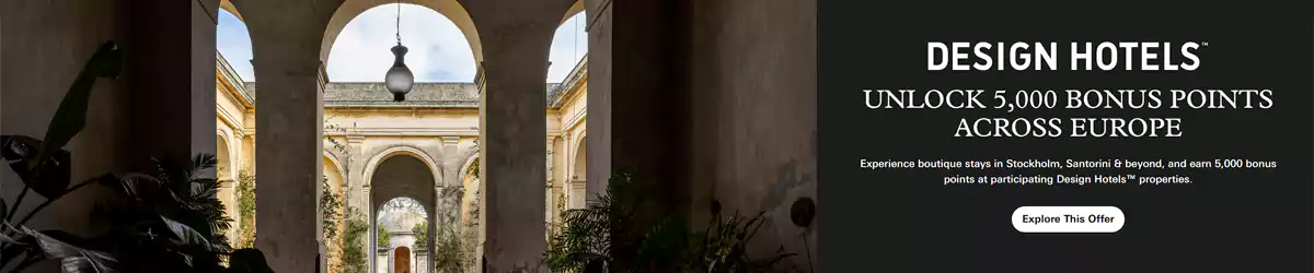 万豪活动：入住欧洲设计酒店可获得5000点奖励（2025/7/21前预订）