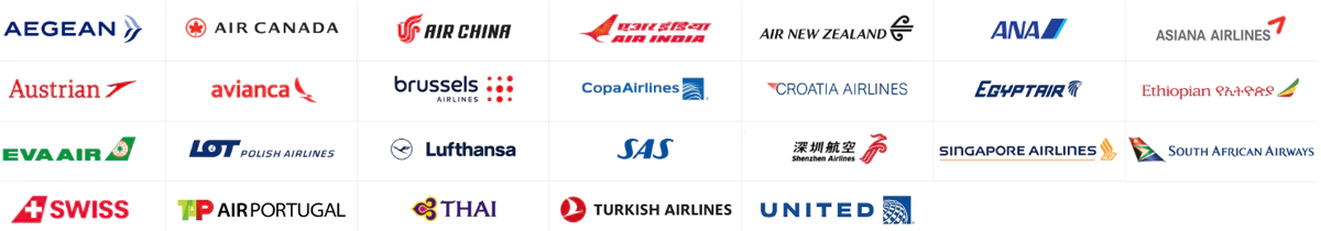 星空联盟所属航空公司Logo 列表 星空联盟所属航空公司Logo 列表