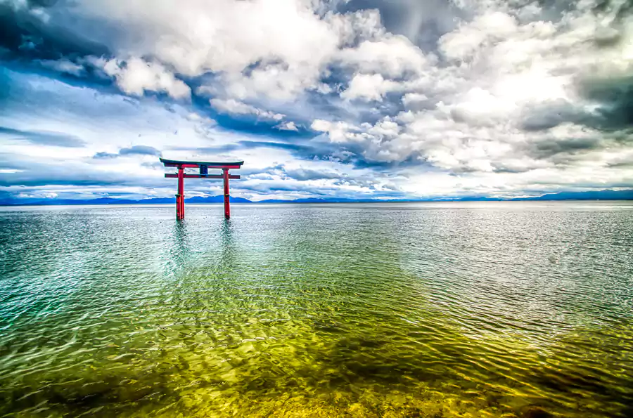 白须神社水上鸟居 白须神社水上鸟居