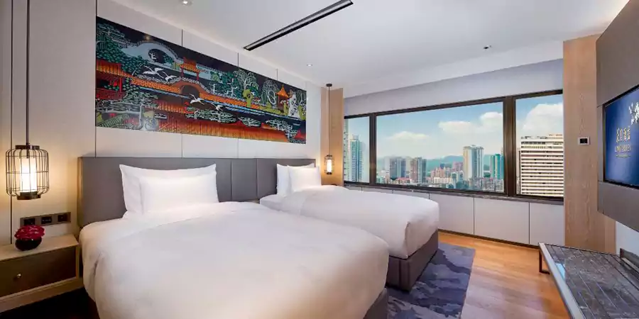 花园双床房,处处是广府元素的巧思 花园双床房,处处是广府元素的巧思