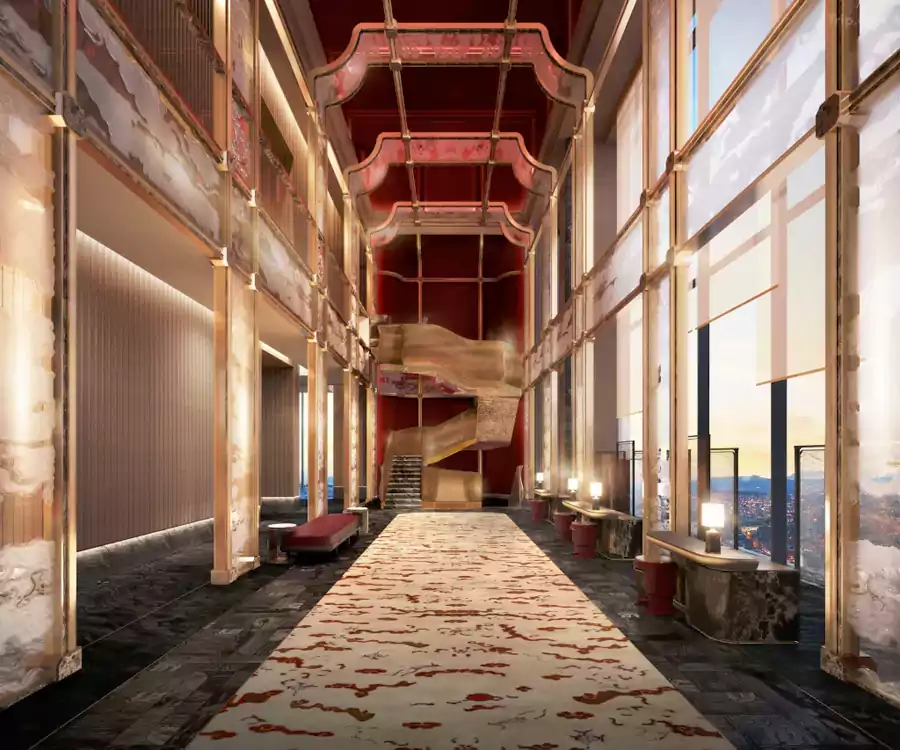 青岛钓鱼台酒店空中大堂