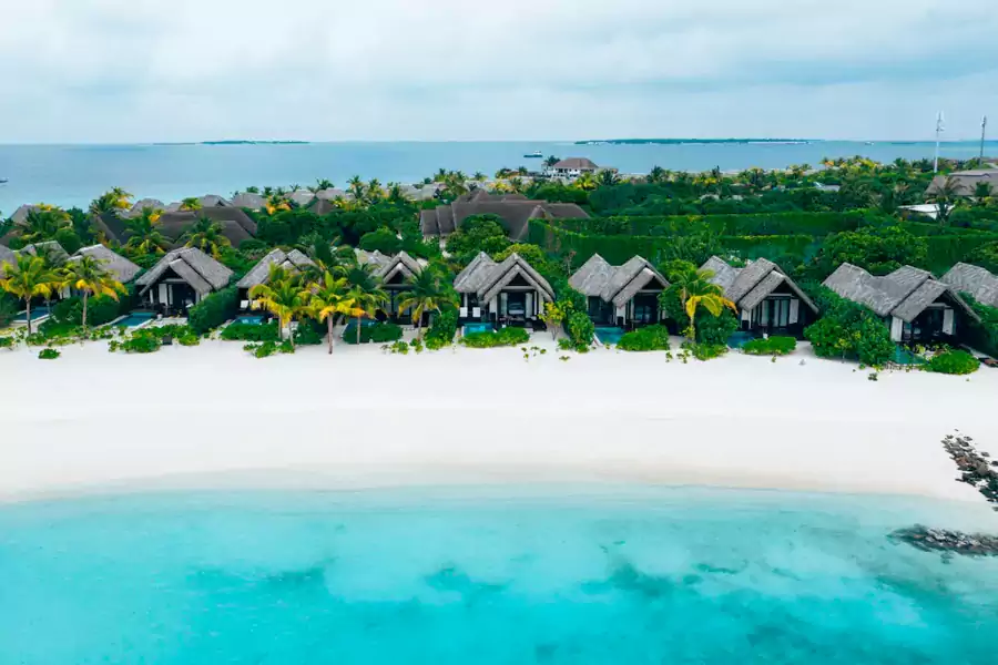 阿拉赫的别墅没有密集的排布，而是用热带植被作天然屏障