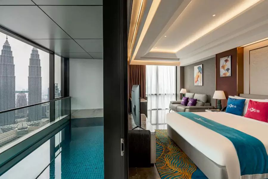 客房的独立半开放式泳池 客房的独立半开放式泳池