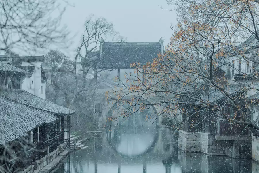 冬季的濮院时尚古镇 冬季的濮院时尚古镇