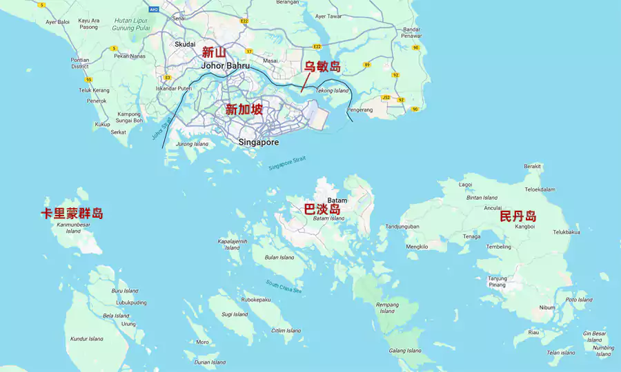 新加坡跳岛游地图