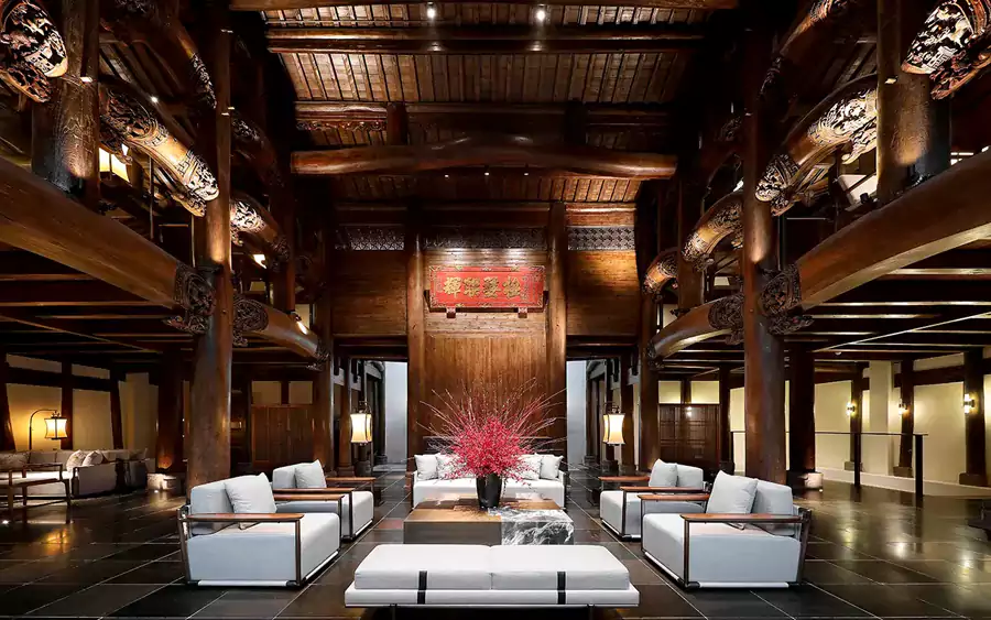 从江西贵溪原拆原建的古宅大堂里 从江西贵溪原拆原建的古宅大堂里