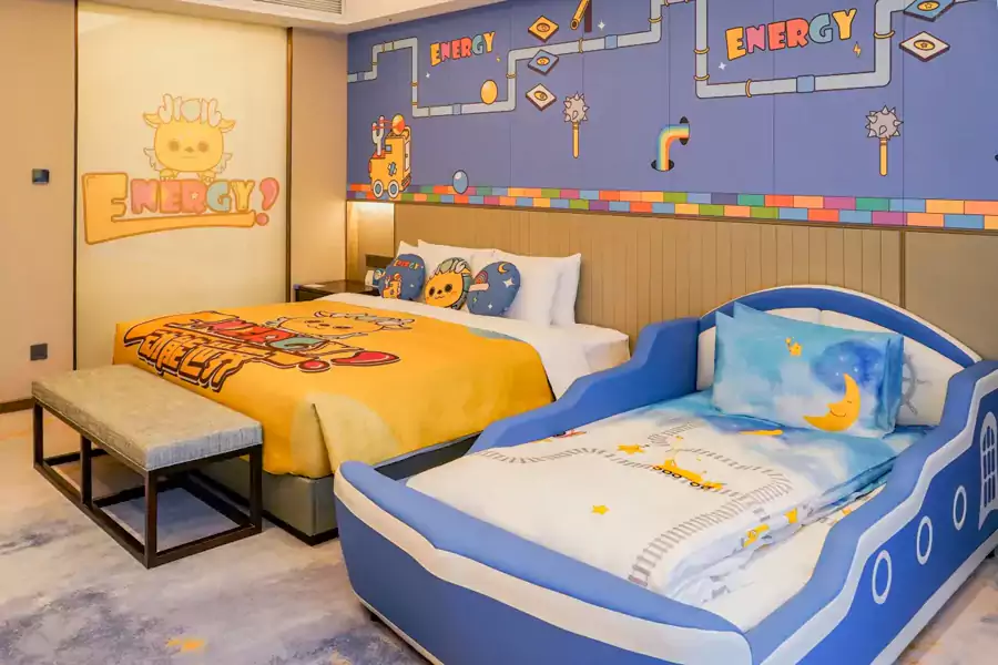 亲子房,房间里有童趣布置 亲子房,房间里有童趣布置