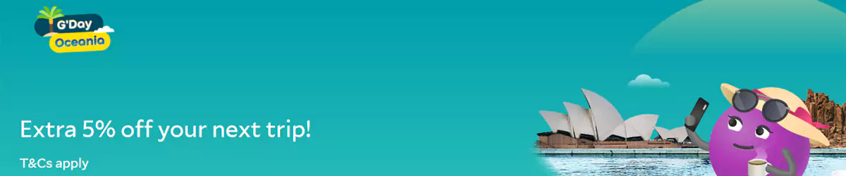 Agoda 活动：预订大洋洲酒店额外5%折扣（24/11/30前预订）