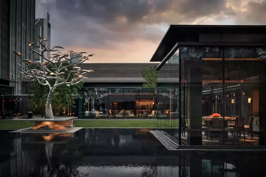 从前台到空中花园,曲径通幽的动线带着穿梭感 从前台到空中花园,曲径通幽的动线带着穿梭感