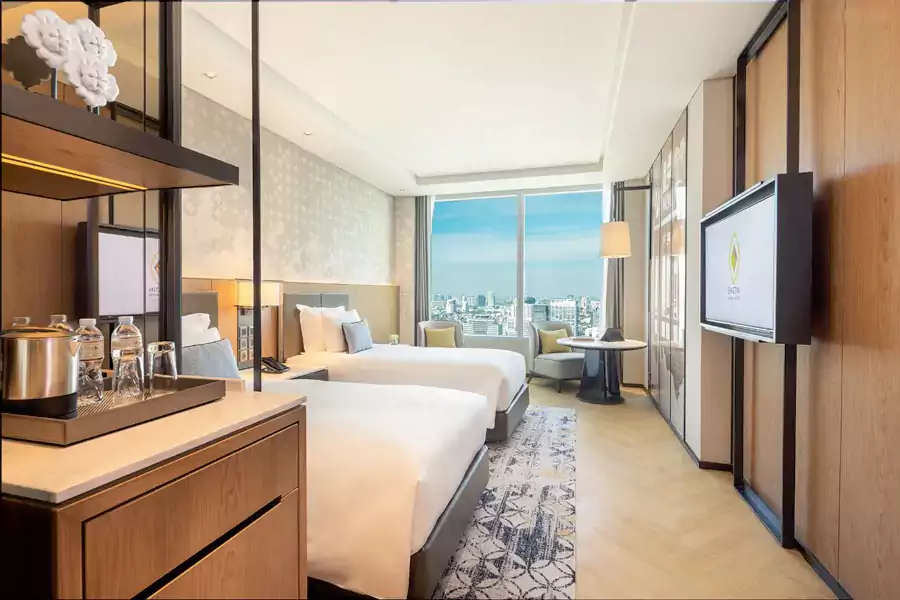 34 平的高级全景房推窗就能俯瞰曼谷街景