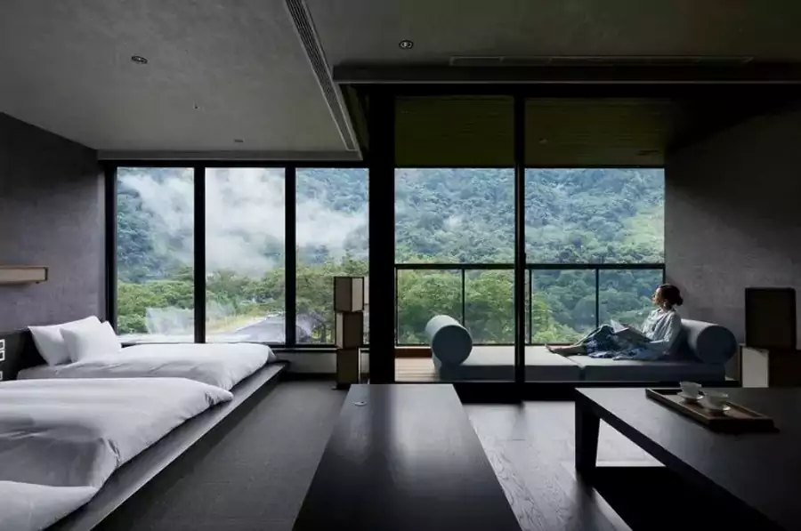 清一色是带半露天温泉层的复式户型 清一色是带半露天温泉层的复式户型