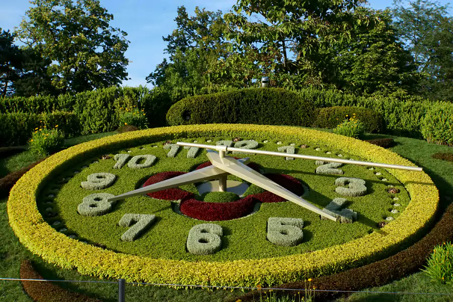 英国花园里的花卉钟表 英国花园里的花卉钟表