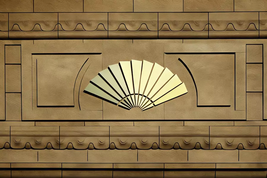 最让人印象深刻的,是酒店的标志性折扇 最让人印象深刻的,是酒店的标志性折扇