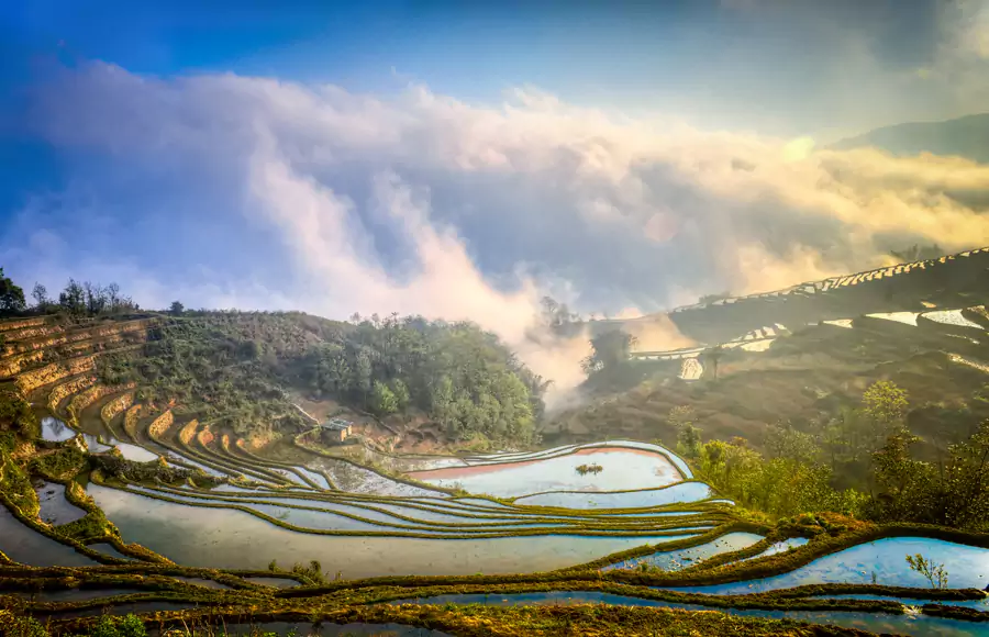 如今的阿者科,还保留着最原始的田园生活 如今的阿者科,还保留着最原始的田园生活