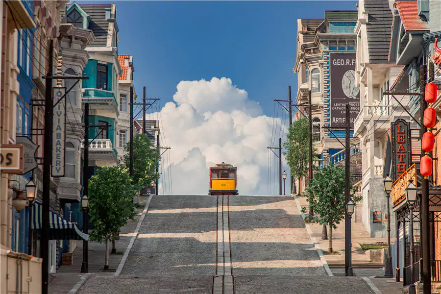 1:1复刻了1900年代旧金山唐人街的风貌 1:1复刻了1900年代旧金山唐人街的风貌