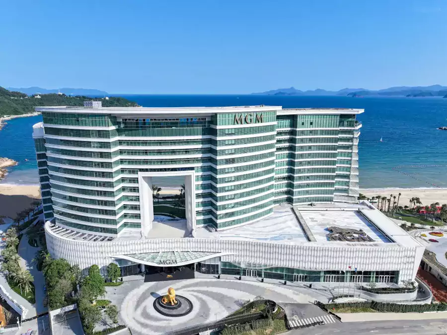 深圳小梅沙美高梅酒店标志性的 S 型建筑群 深圳小梅沙美高梅酒店标志性的 S 型建筑群