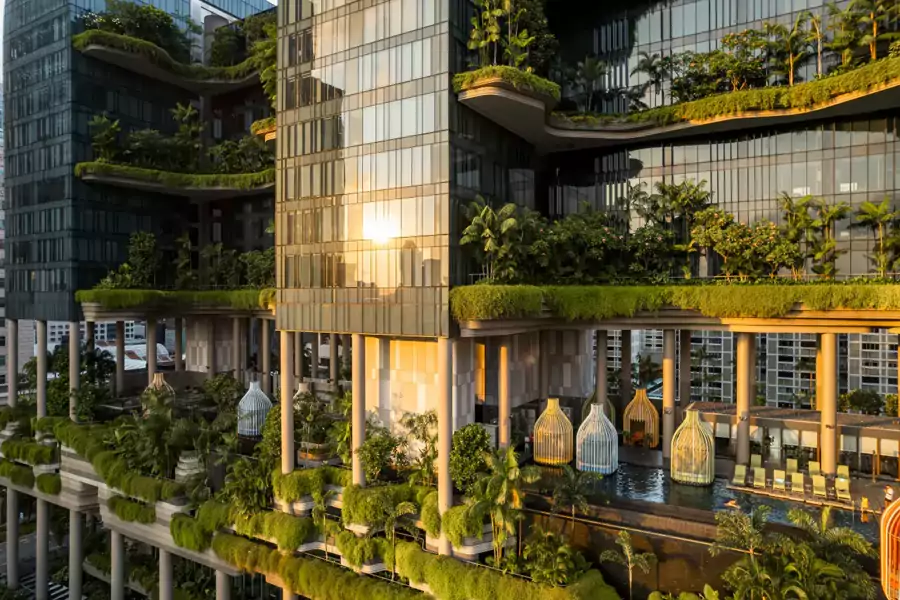 层层叠叠的楼层分割出不规则的弧度 层层叠叠的楼层分割出不规则的弧度