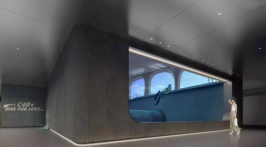 60㎡ 巨幕视窗，让没能下水的人也能沉浸式围观「水下亚特兰蒂斯」的梦幻场景