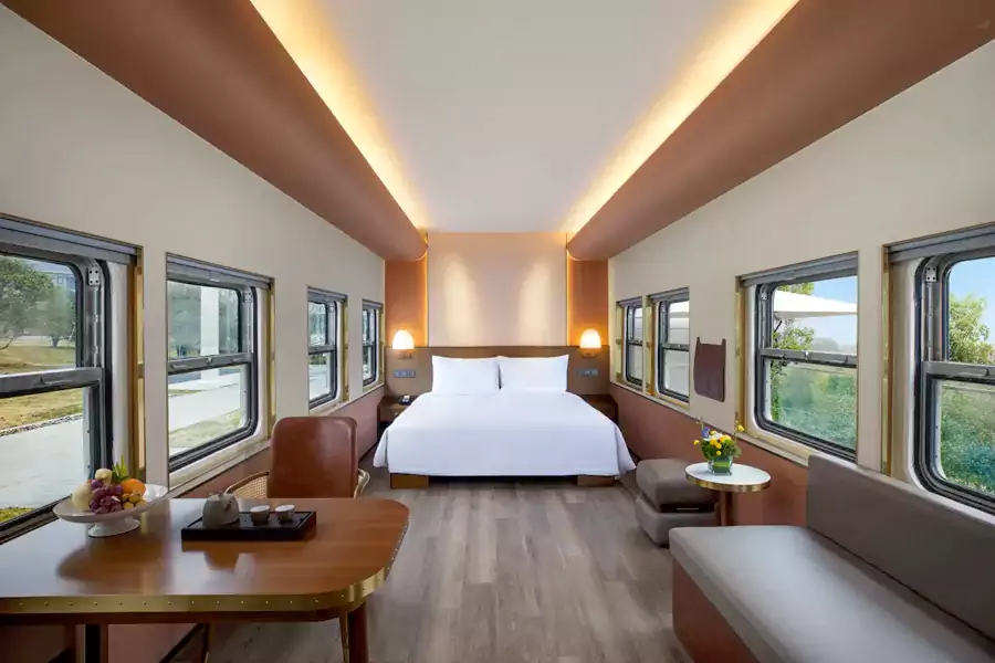 30㎡的列车主题大床 / 双床房,藏着满是巧思的细节 30㎡的列车主题大床 / 双床房,藏着满是巧思的细节