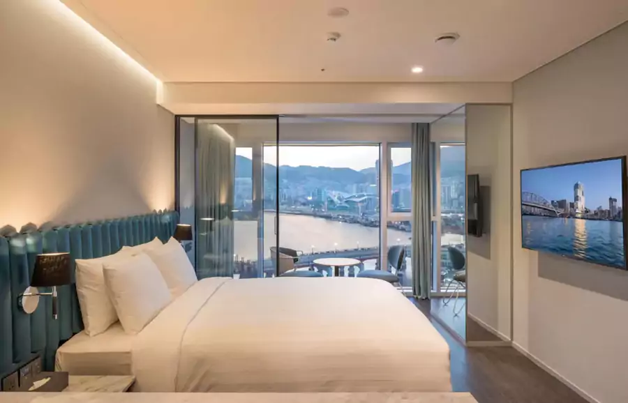 超大落地窗前,飞鸟掠过海面 超大落地窗前,飞鸟掠过海面